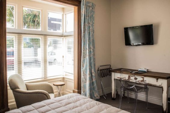 Room 1 - desk and TV